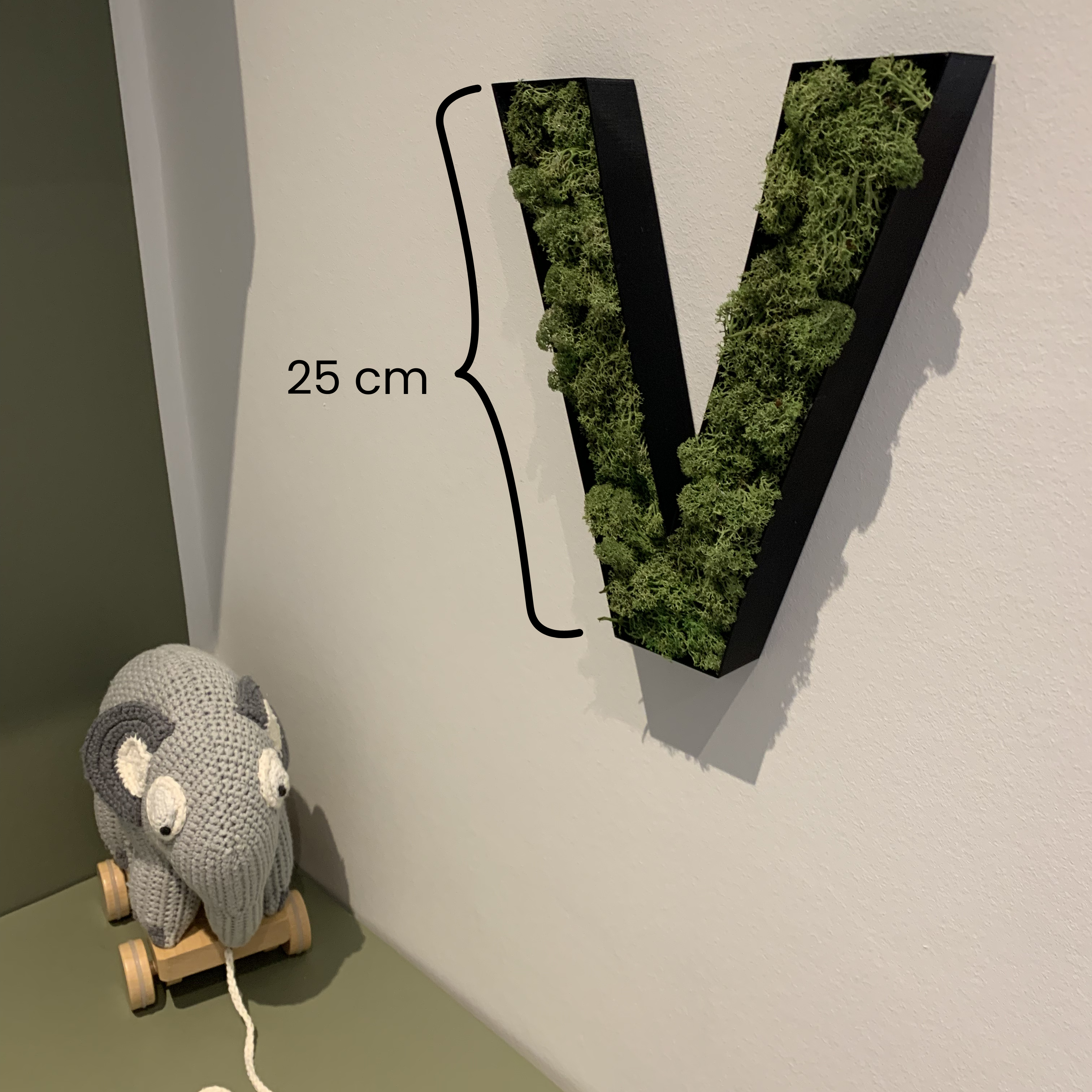 Personlige Mos Bogstaver - Navneskilt, Initialer, Vægskilt