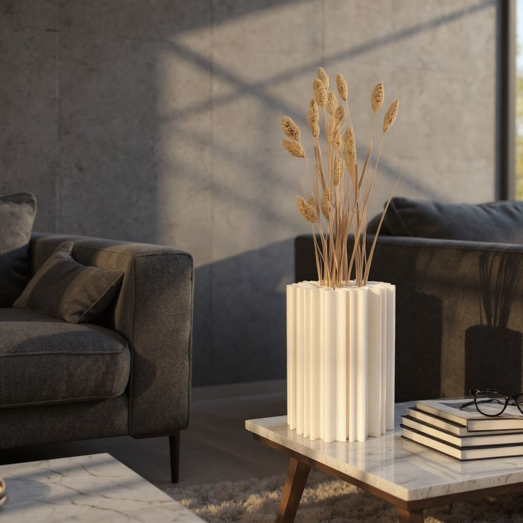 Koralformet Vase - Perfekt Til Tørrede Blomster