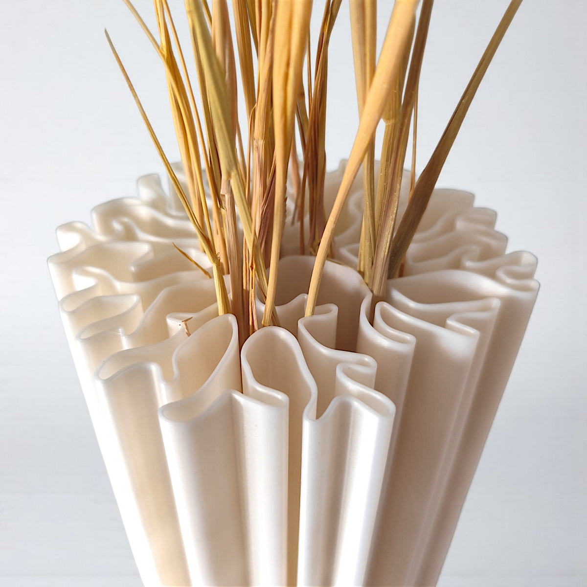 Koralformet Vase - Perfekt Til Tørrede Blomster