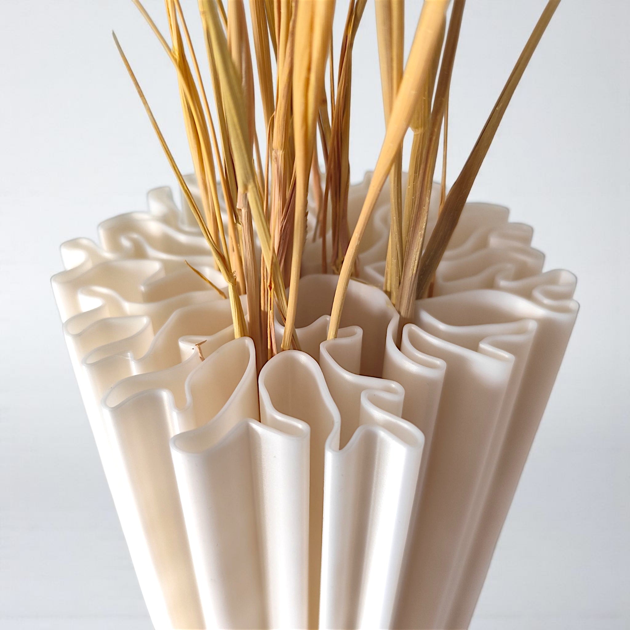 Koralformet Vase - Perfekt Til Tørrede Blomster