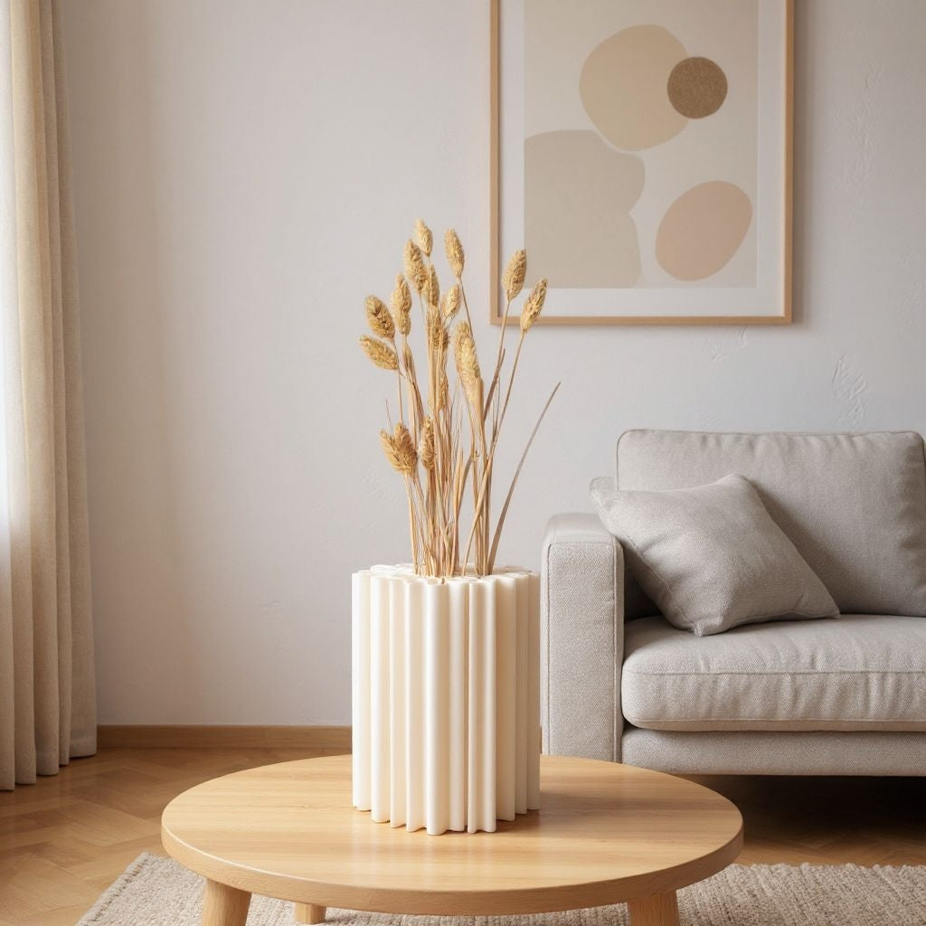 Koralformet Vase - Perfekt Til Tørrede Blomster