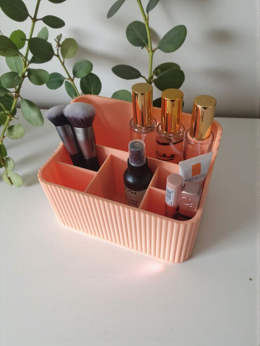 Rillet makeup-organizer med seks rum