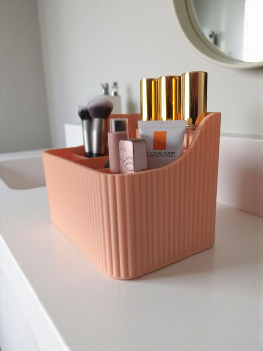 Rillet makeup-organizer med seks rum