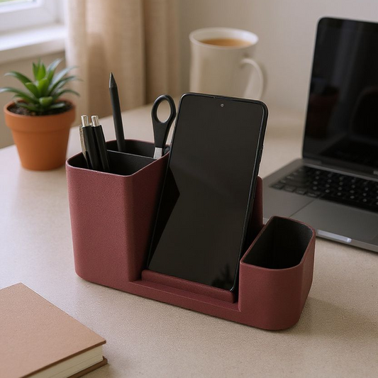 Premium Desk Hub – kontororganizer med integreret mobilholder